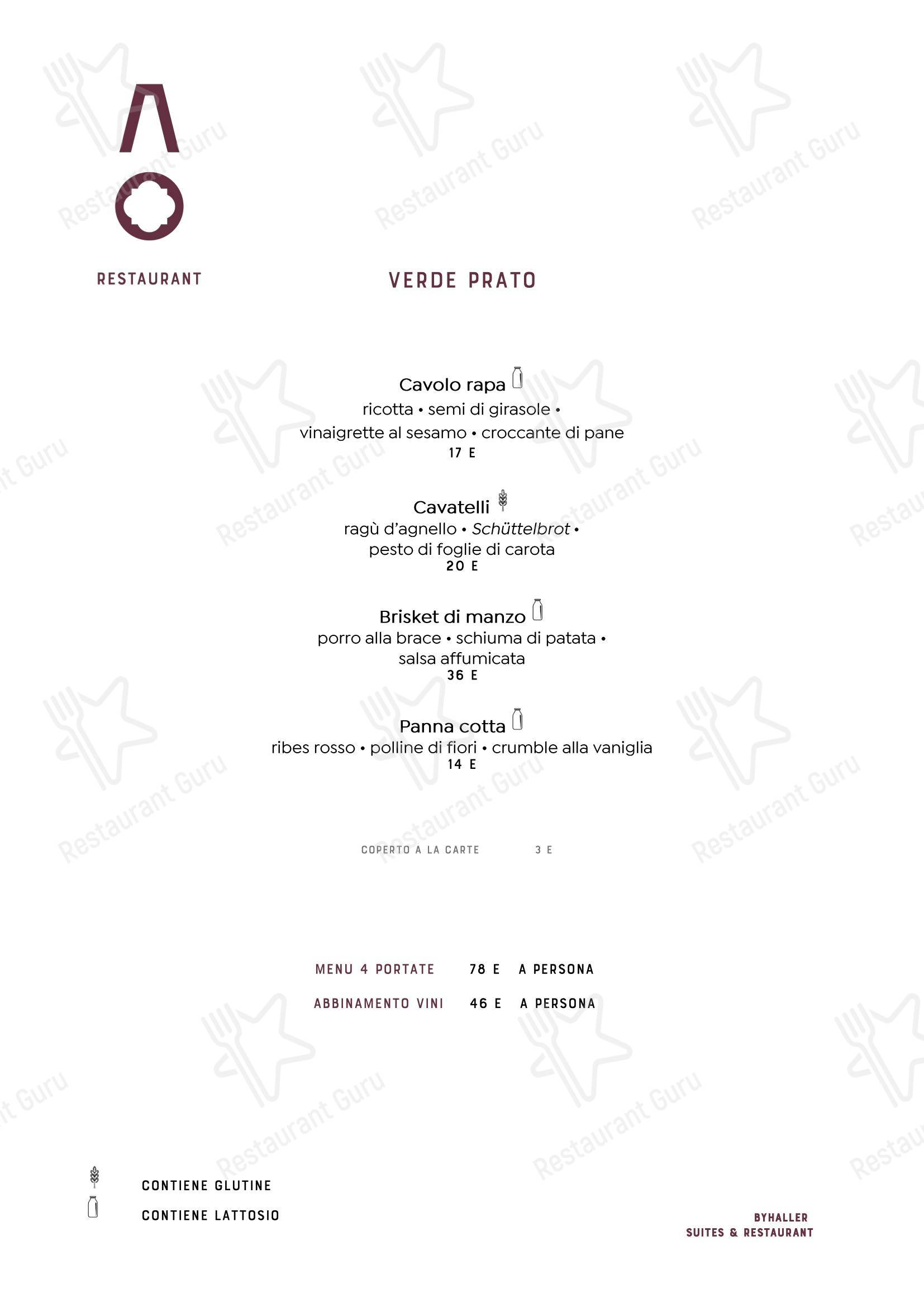 Меню паба и бара byHaller Suites & AO Restaurant - Крафт меню