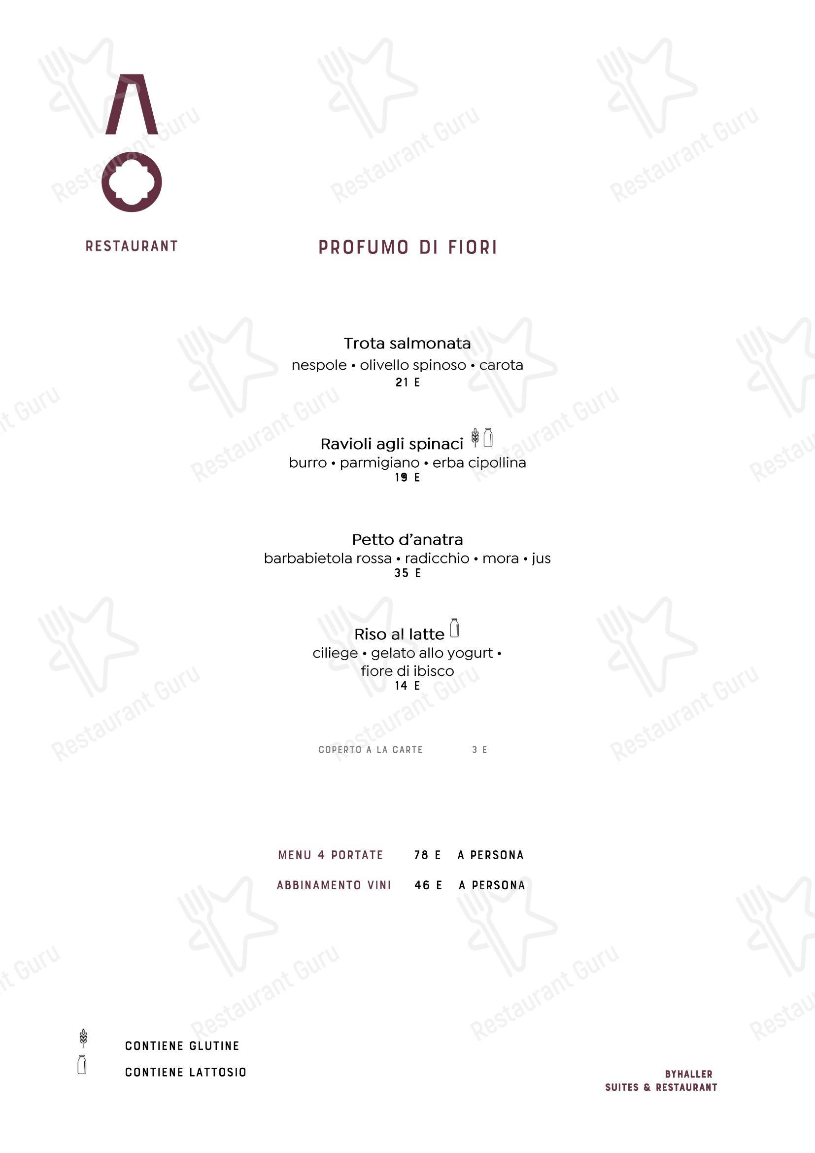 Меню паба и бара byHaller Suites & AO Restaurant - Крафт меню
