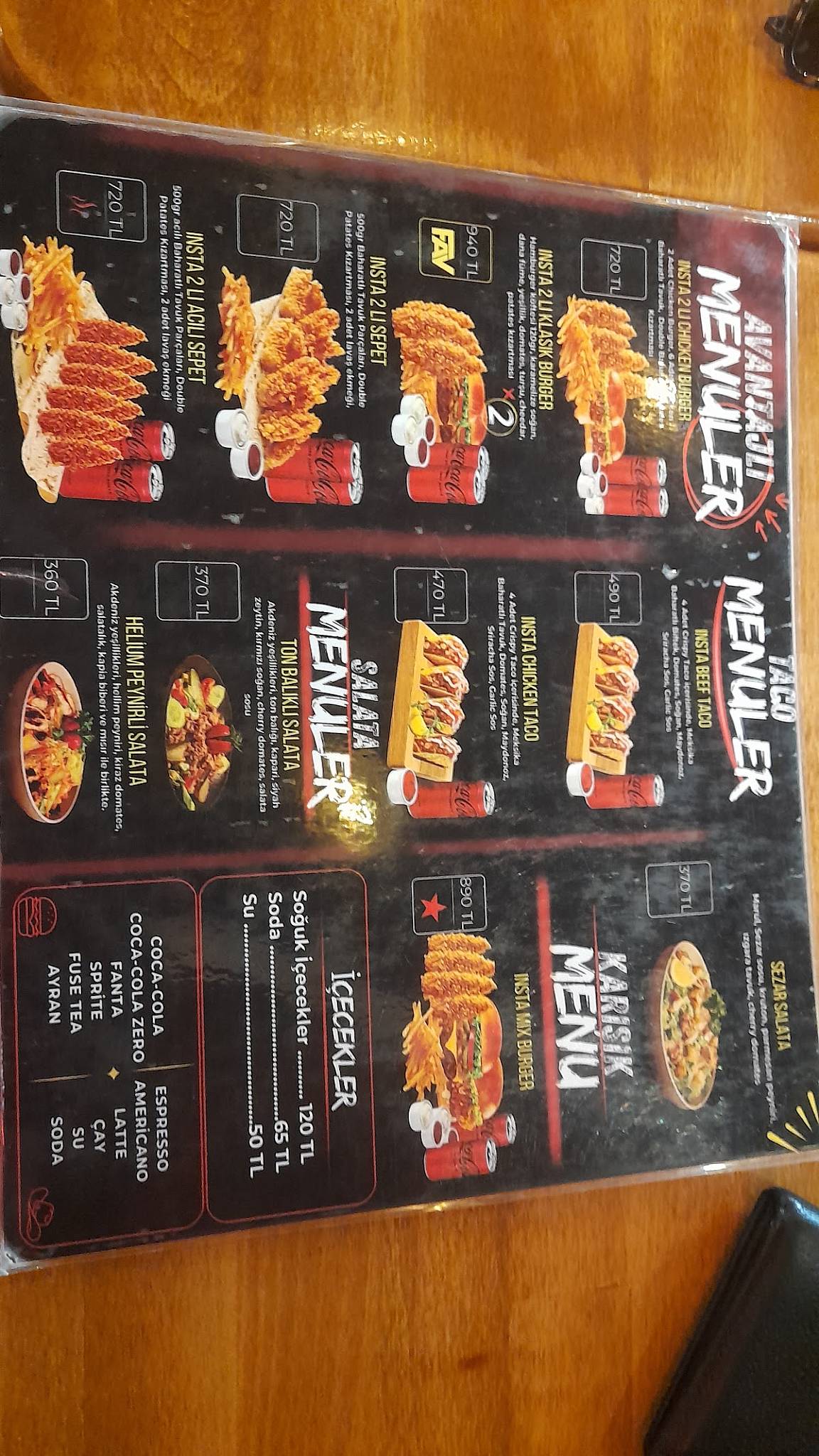 instaburger меню