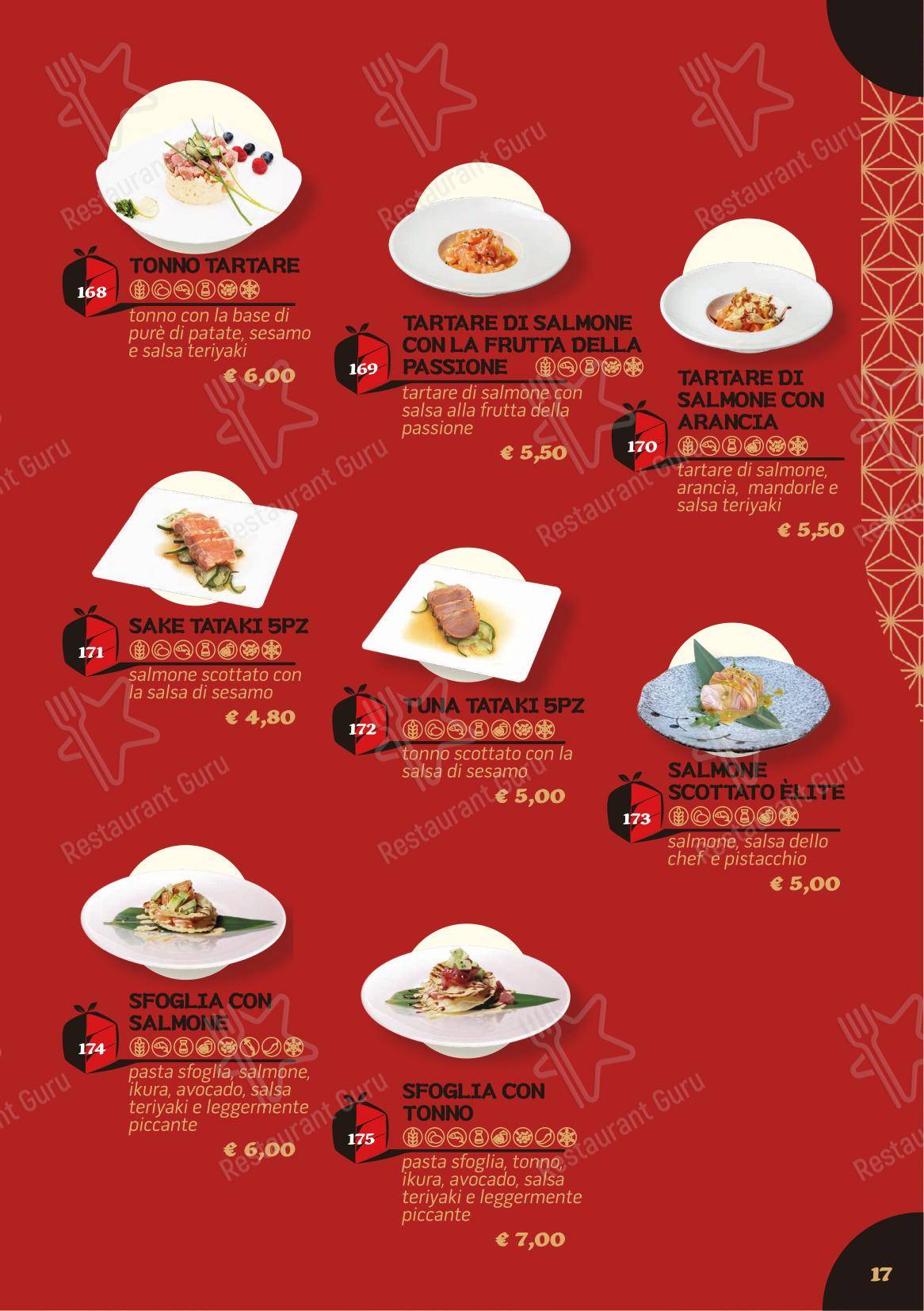 Меню ресторана Din Wei Vera cucina cinese (EX 5+1 BENTO ASIAN FOOD)