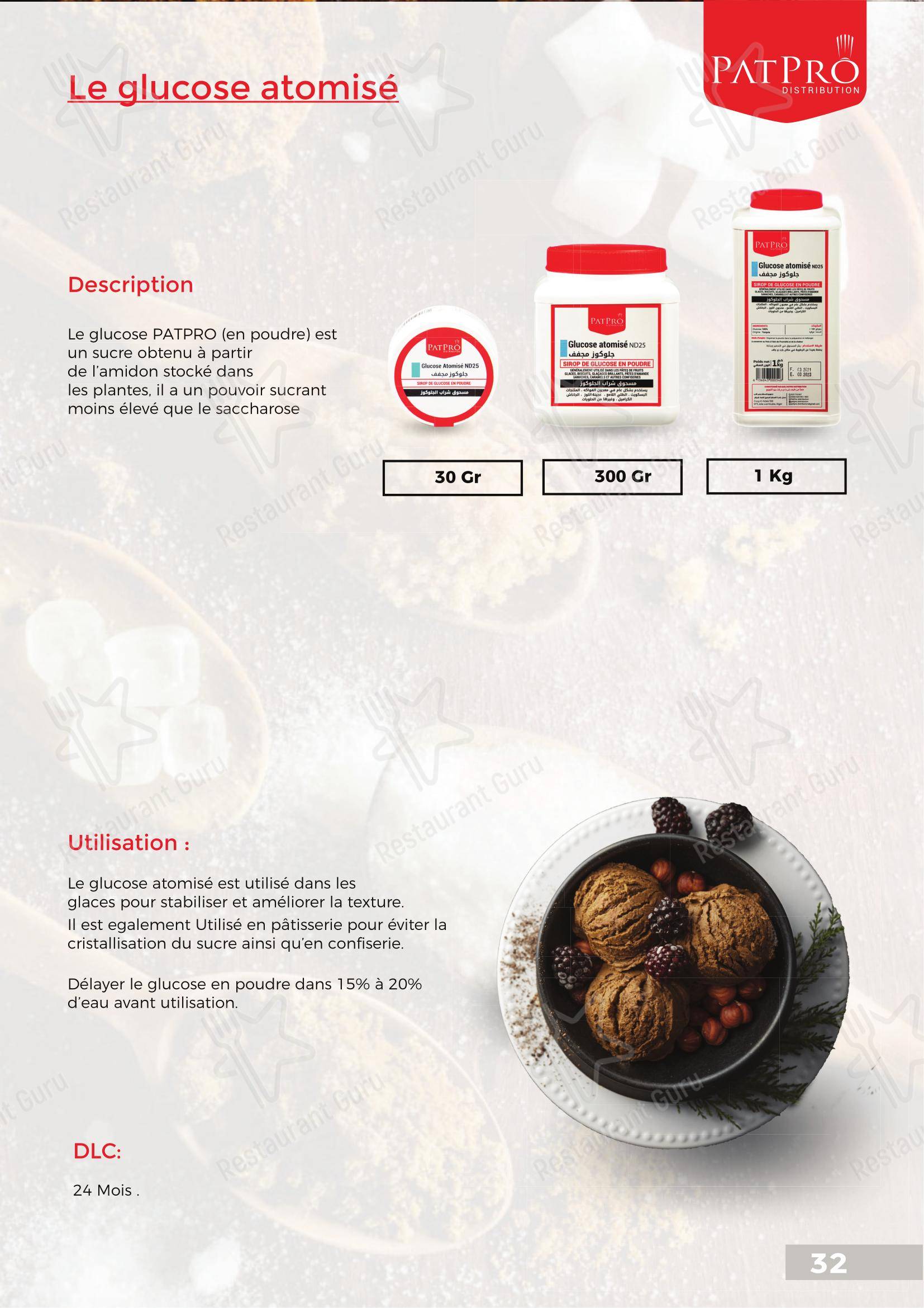 Меню Patpro Distribution - Меню