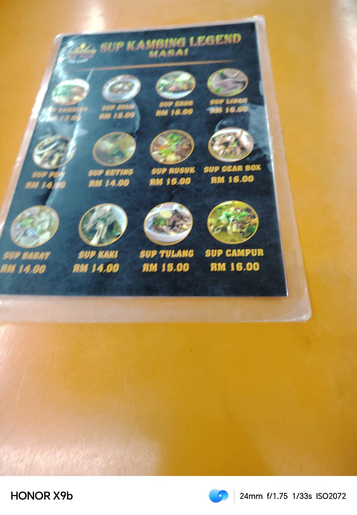 ASAM PEDAS RINTING BISTRO меню