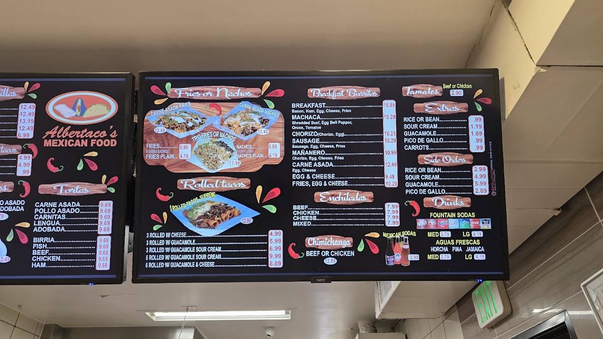 Albertaco's Mexican Food меню