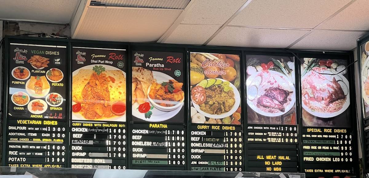 Ali's Roti меню