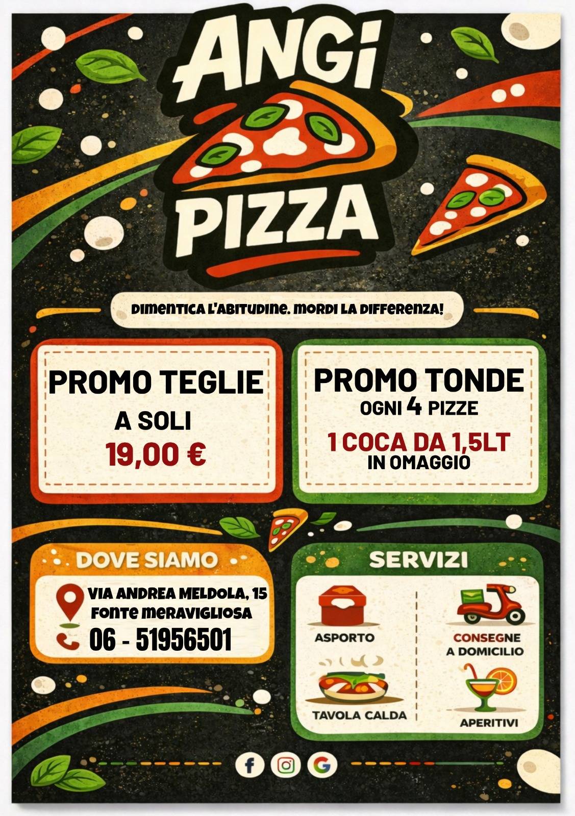 Angi Pizza - Consegne a domicilio Cecchignola меню