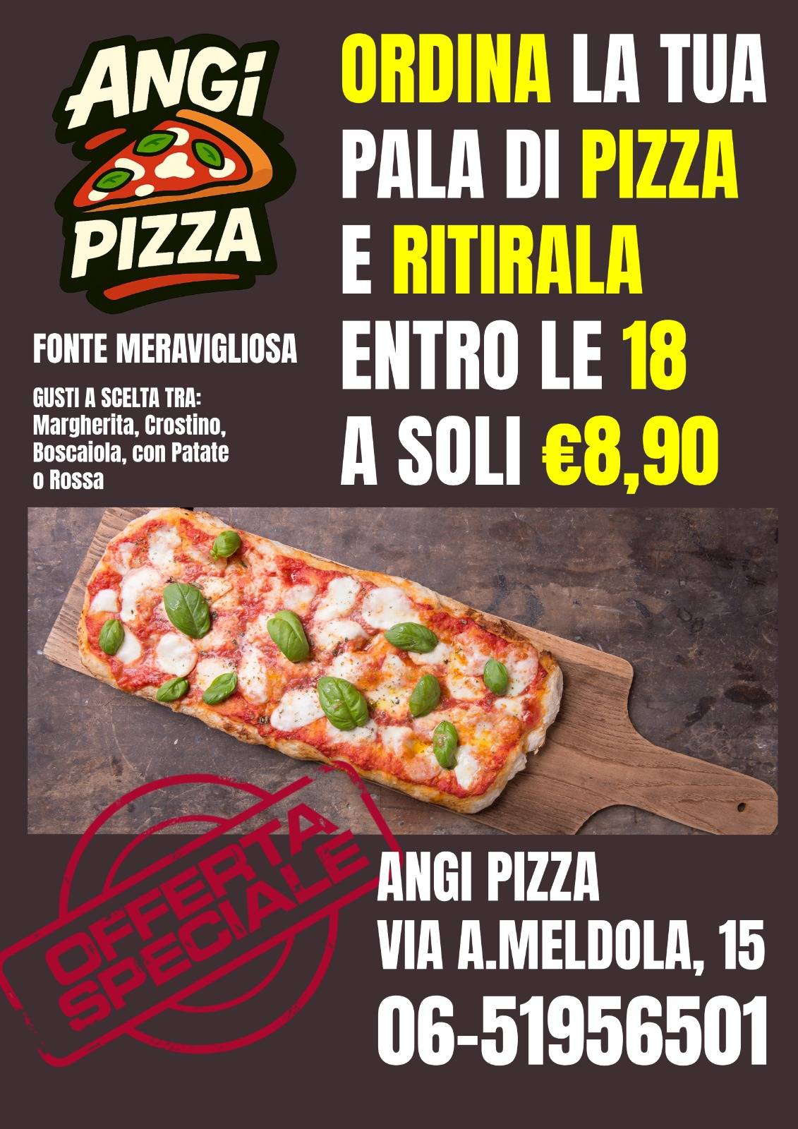 Angi Pizza - Consegne a domicilio Cecchignola меню