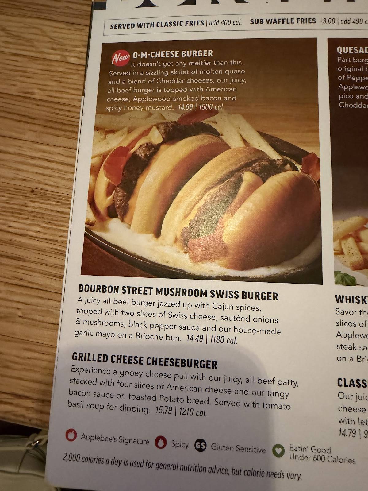 Applebee's Grill + Bar меню