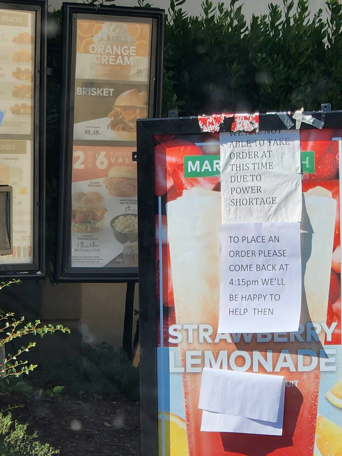 Arby's меню