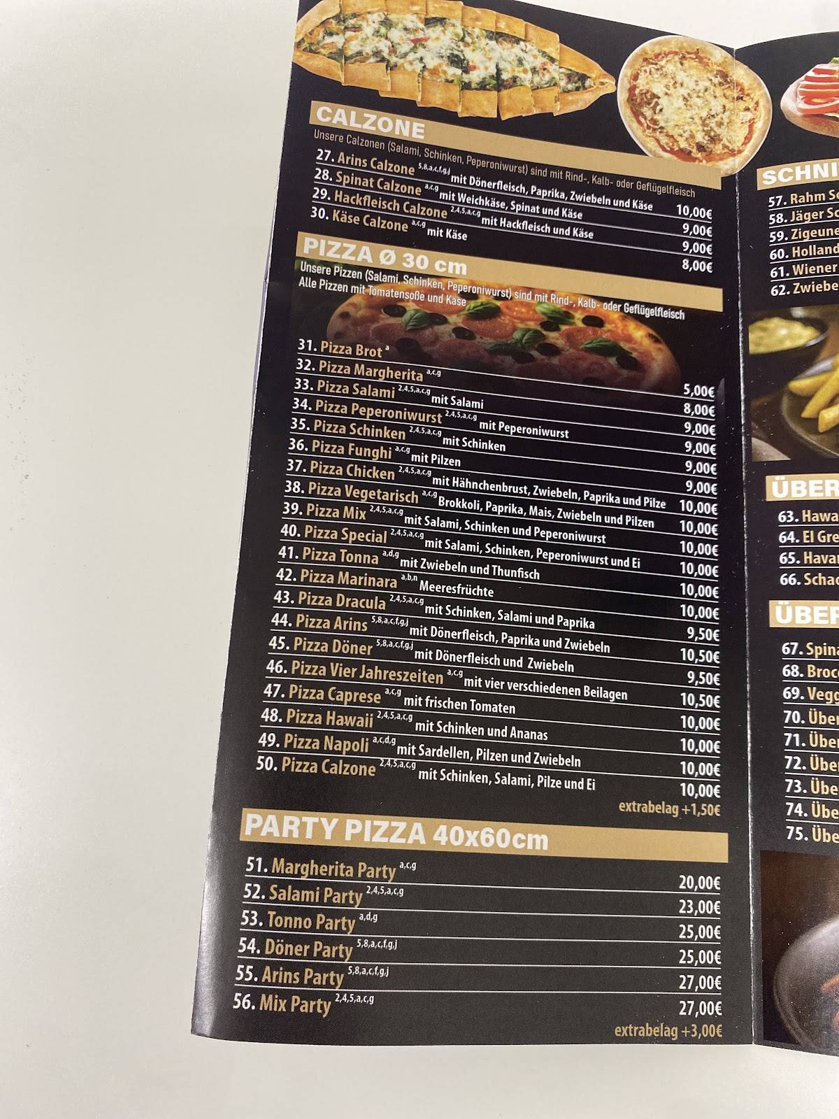 Arin’s Kebap Haus меню