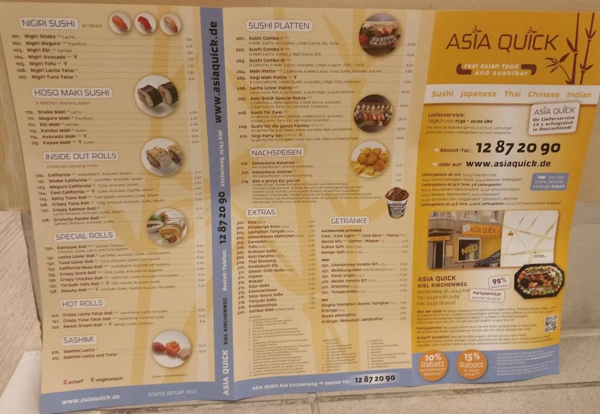 Asia Quick меню