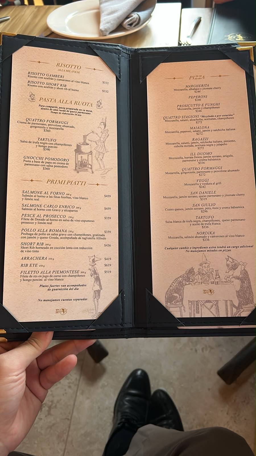 Augusto's Italian Restaurant меню