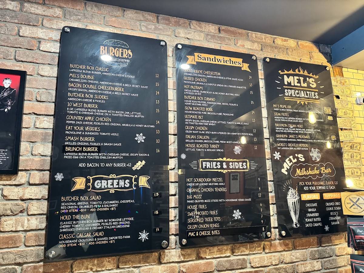 Mel's Butcher Box меню