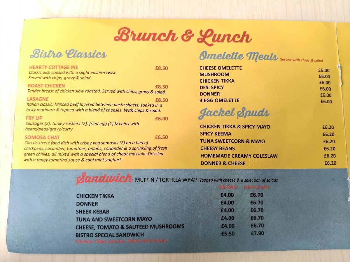 BRUNCH BISTRO меню