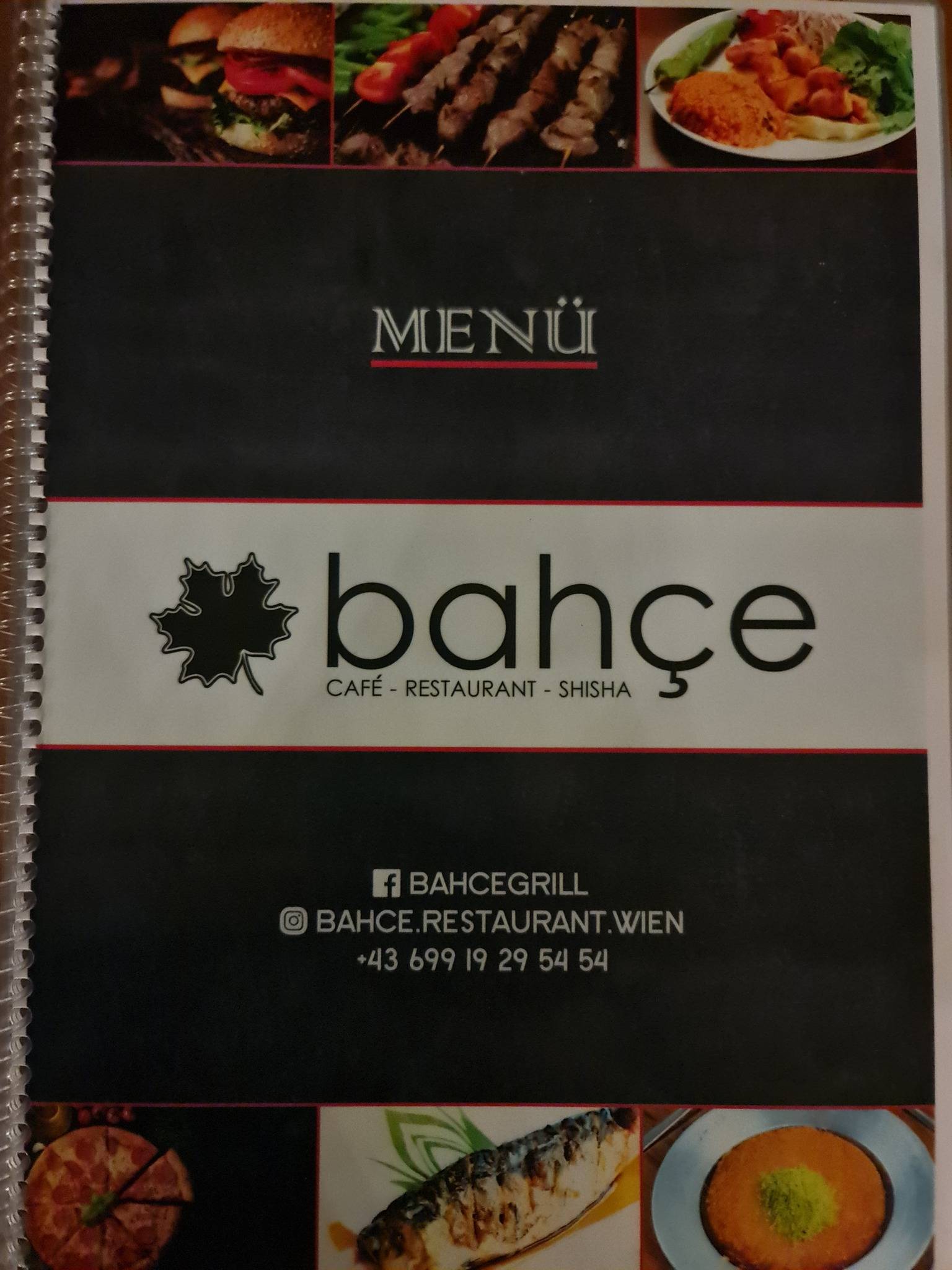 Bahçe меню