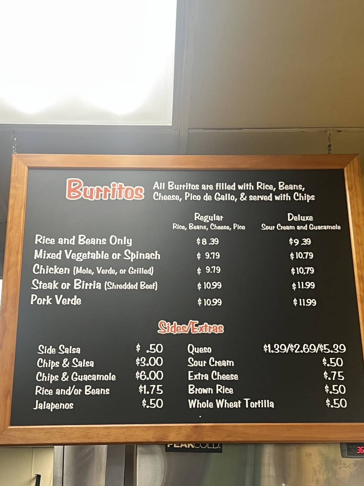 Baja Burrito меню