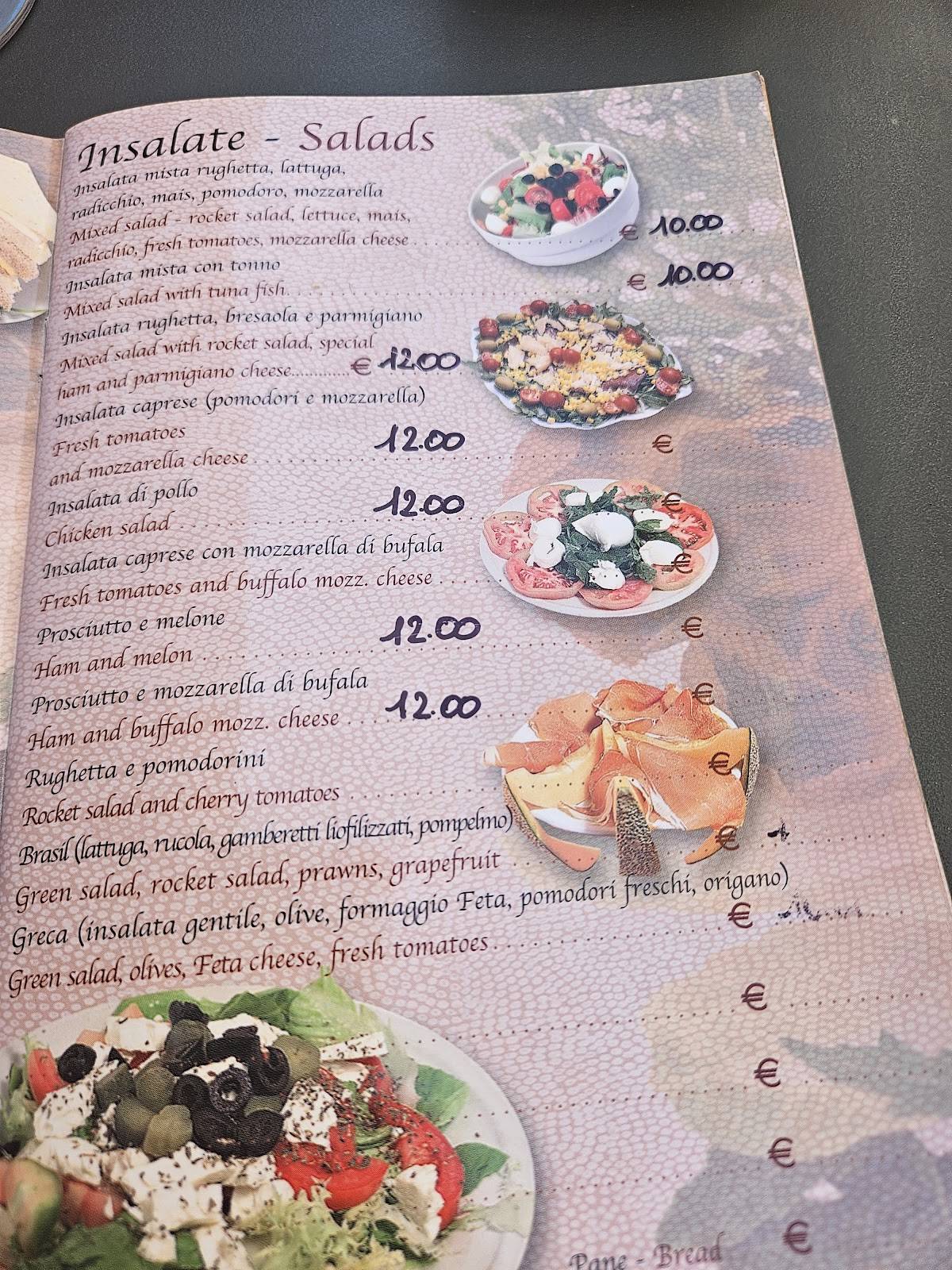 Bar Gambero меню