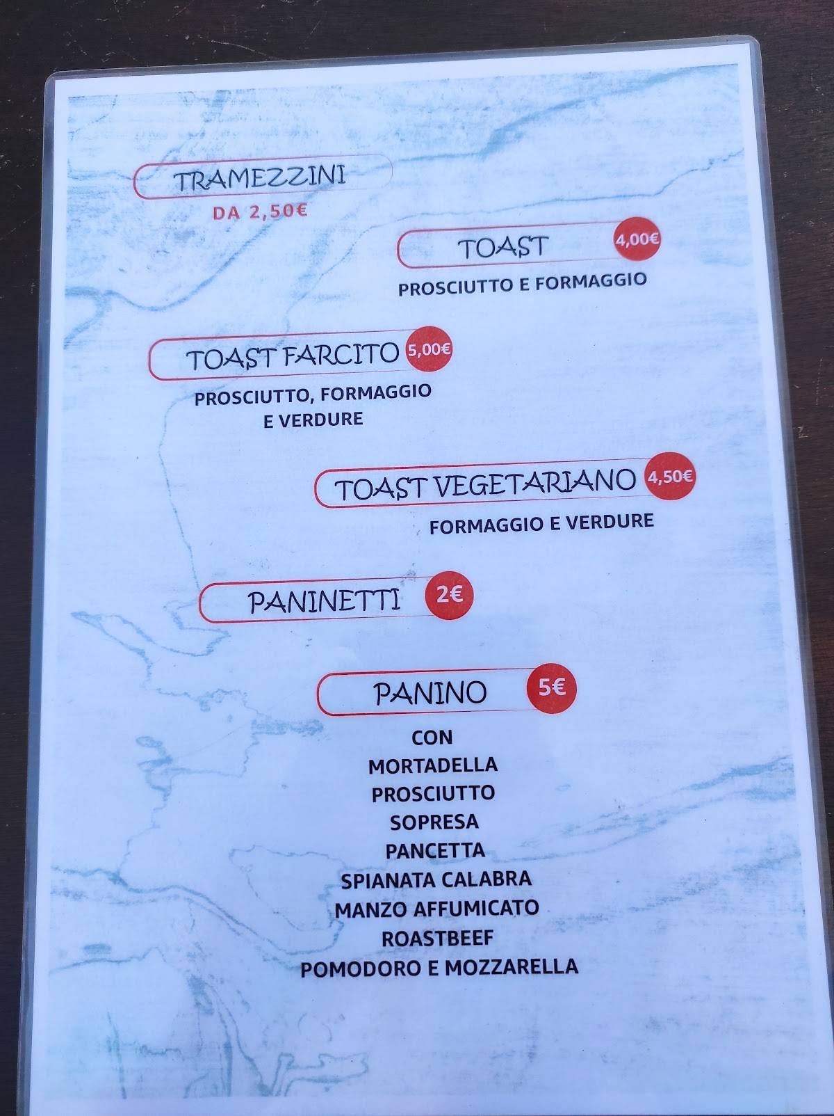 Bar Rio Terá меню