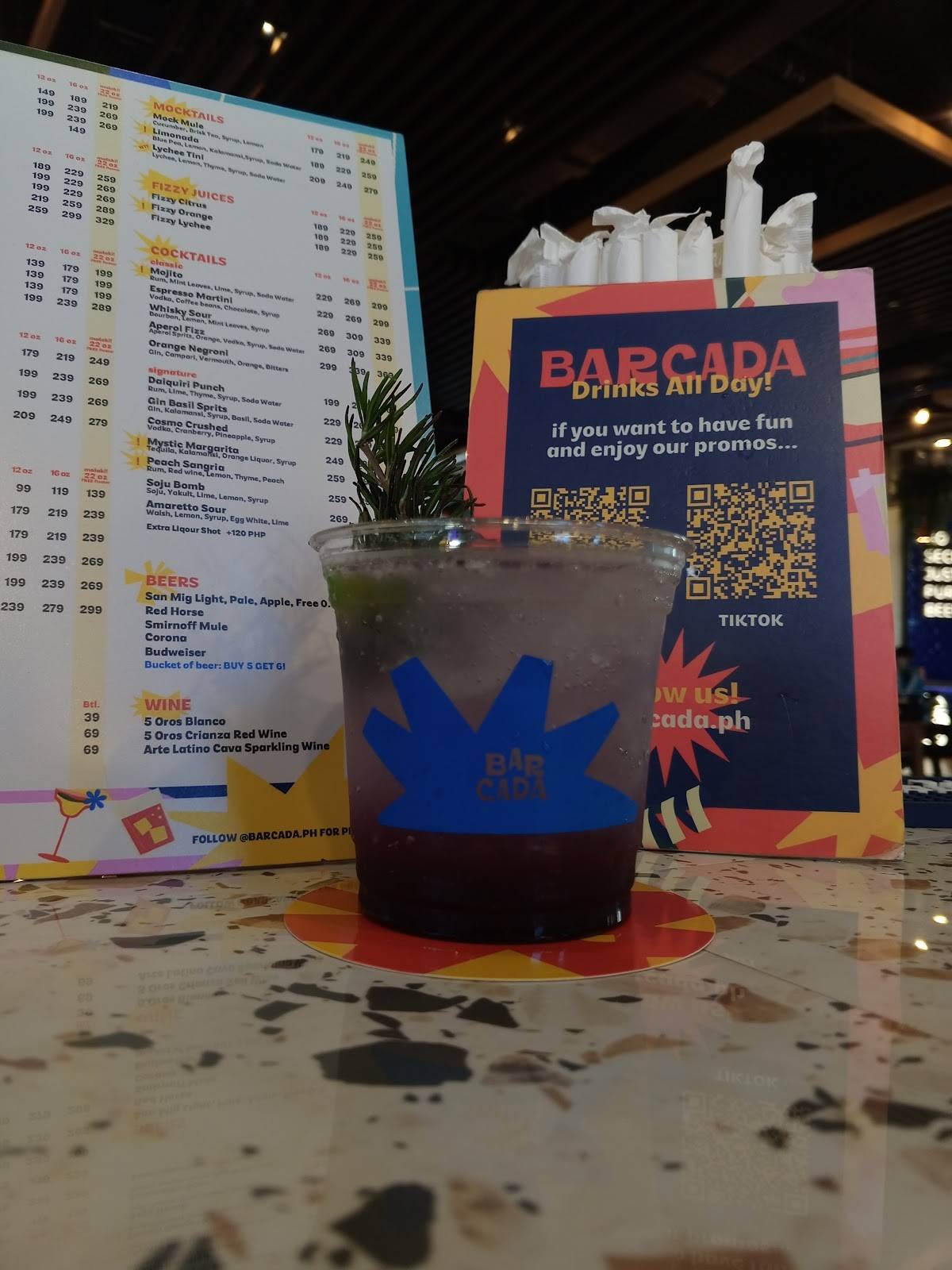 Barcada меню