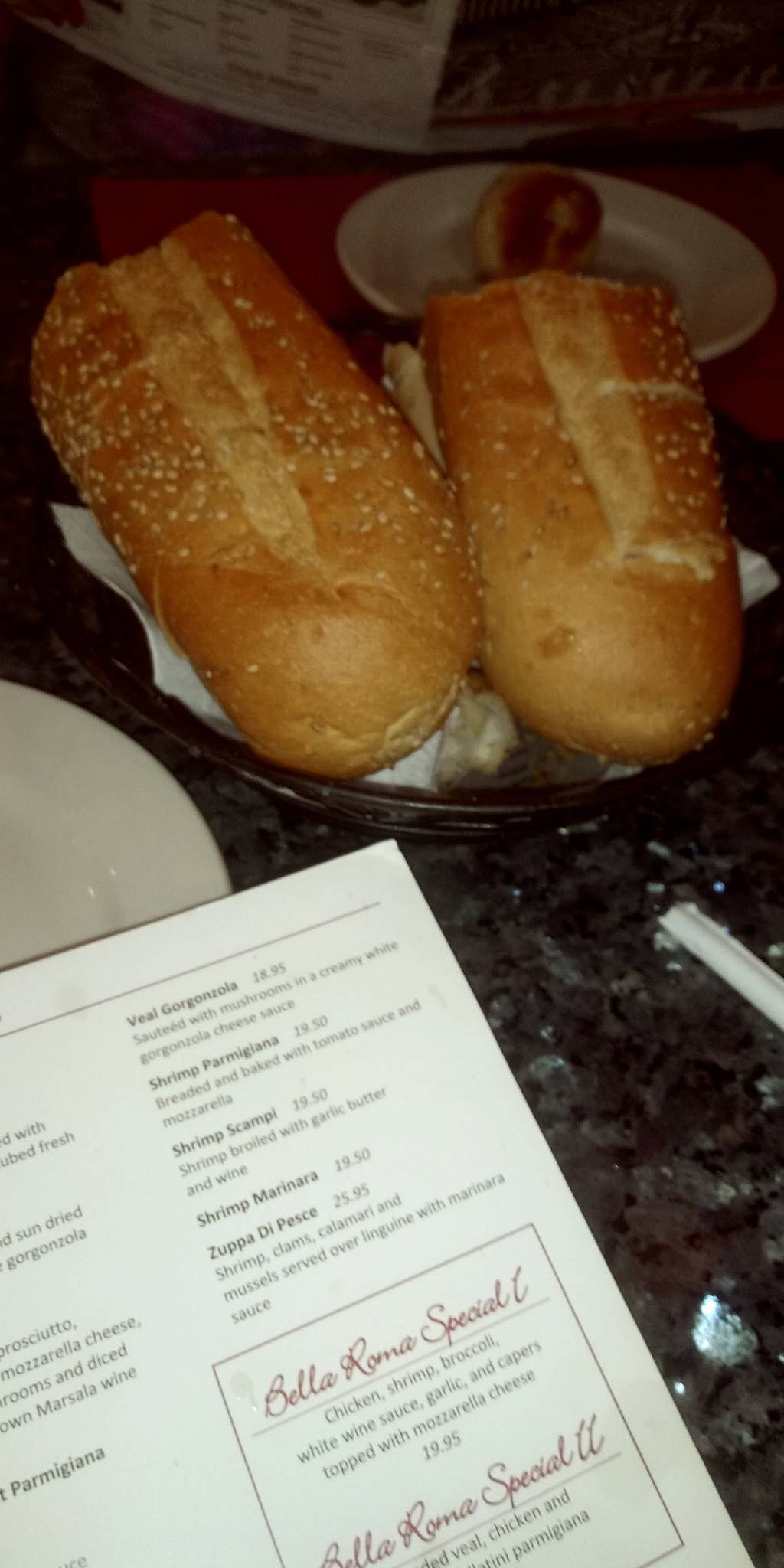 Bella Roma Restaurant and Pizzeria меню