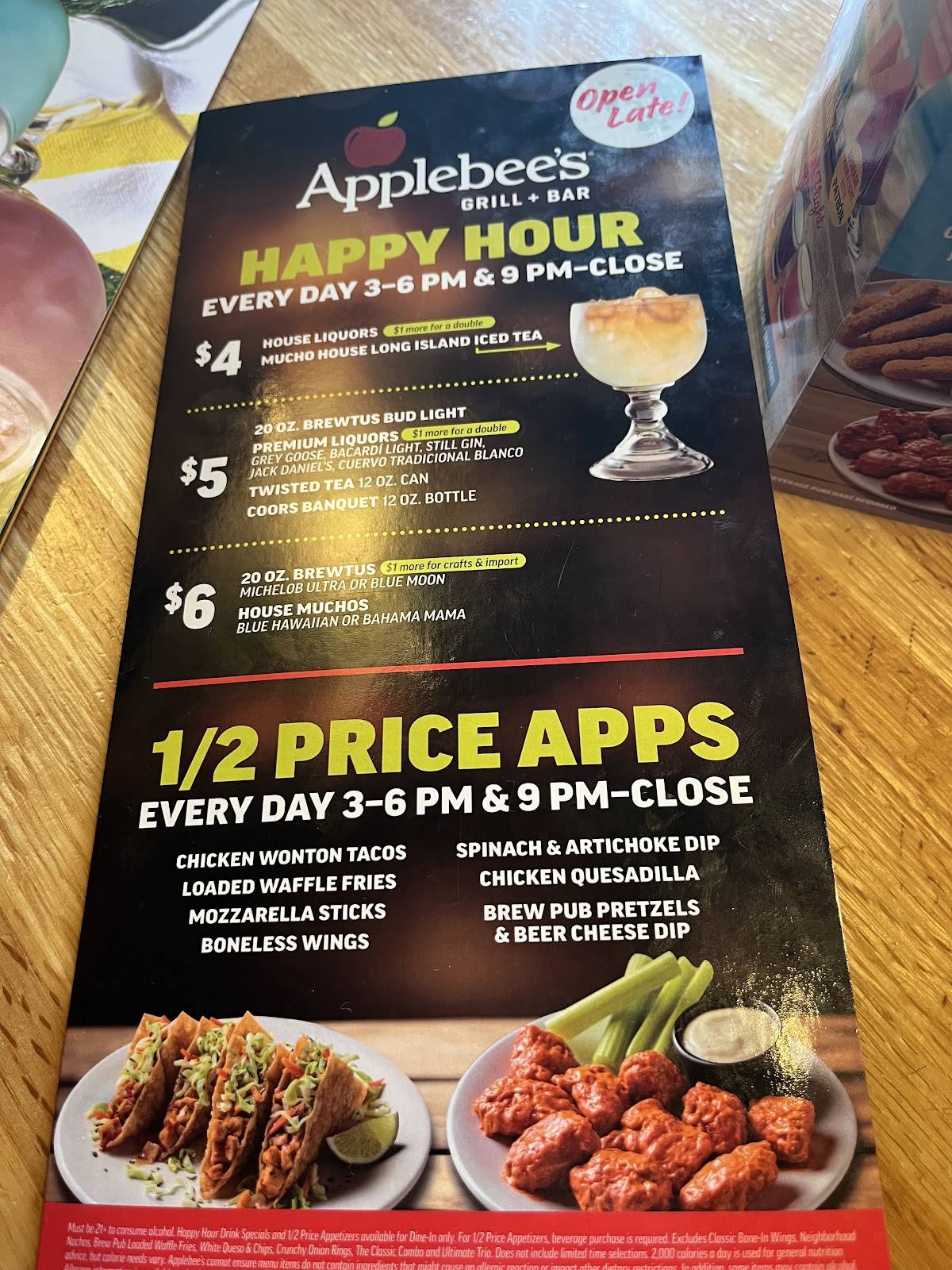 Applebee's Grill + Bar меню