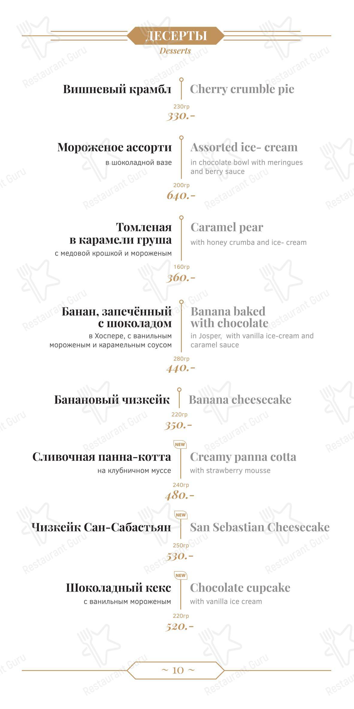 Меню паба и бара Библиотека № 1 - Меню