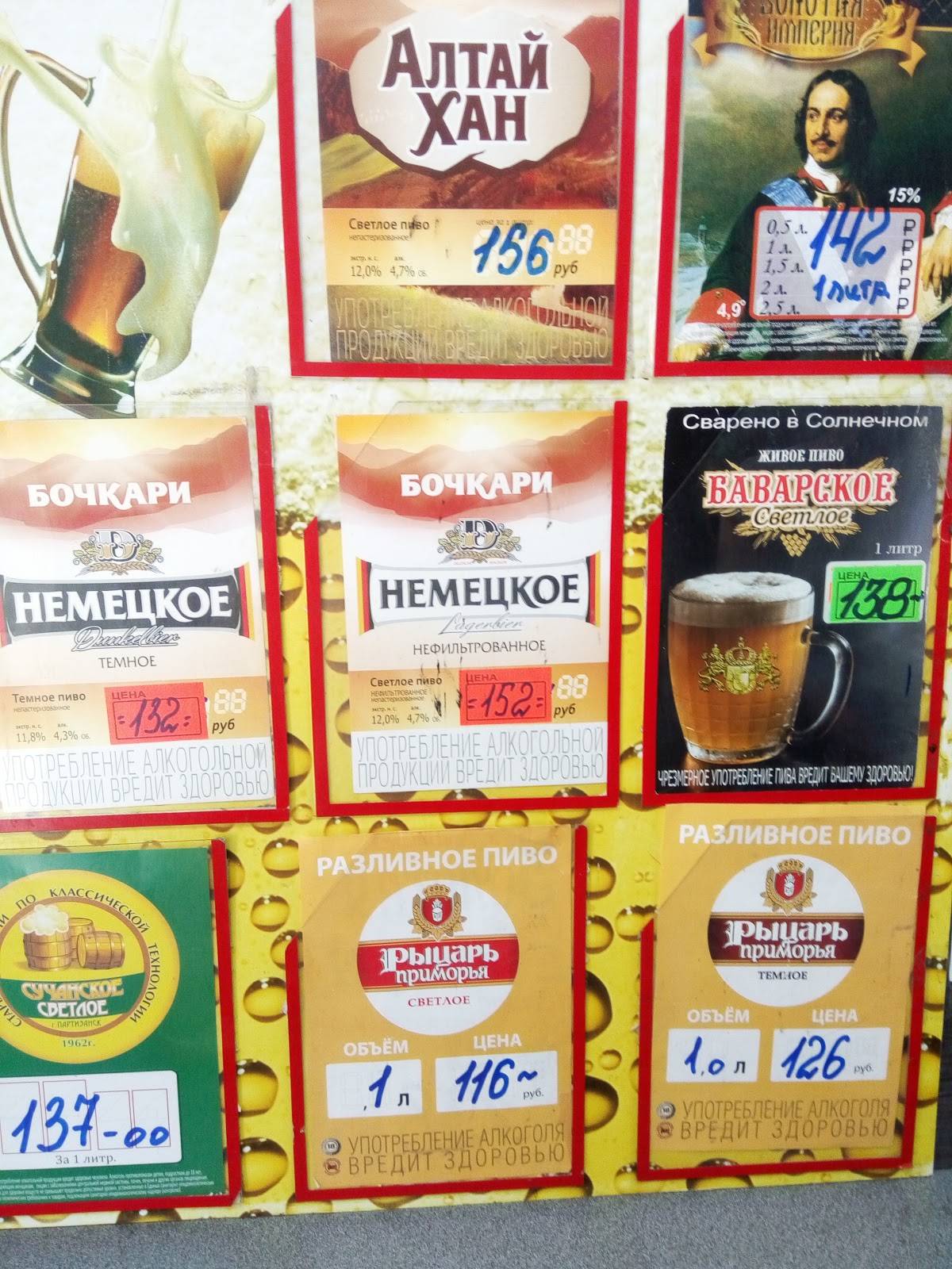 Бочонок меню
