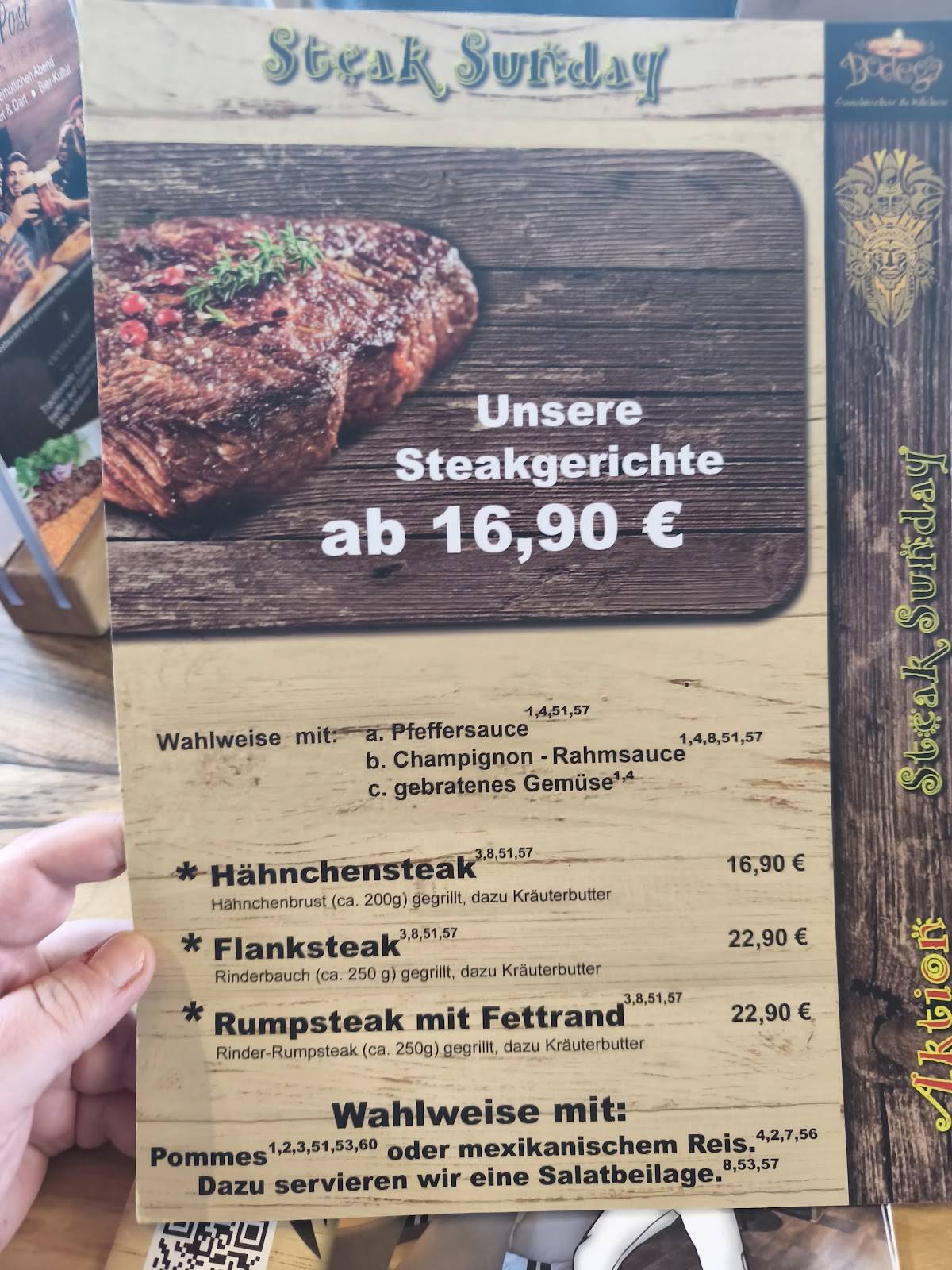 Bodega Verden меню