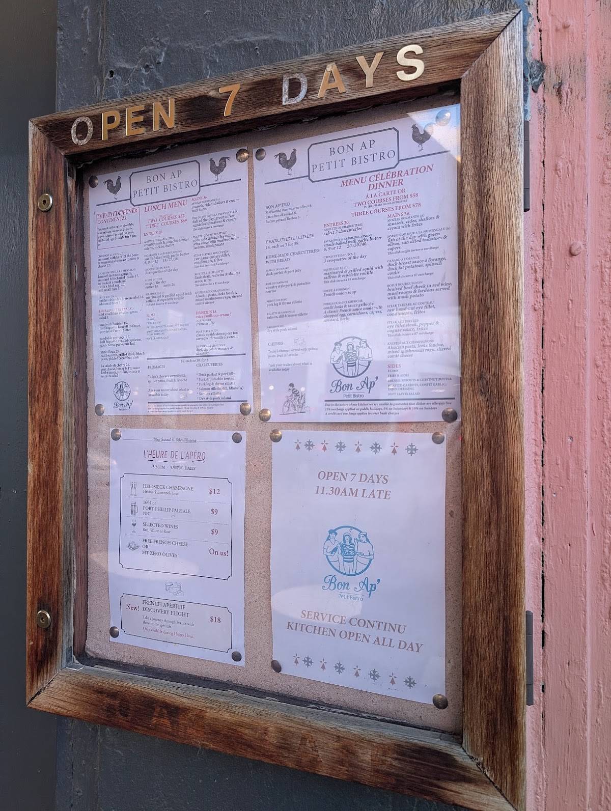 Bon Ap' Petit Bistro меню