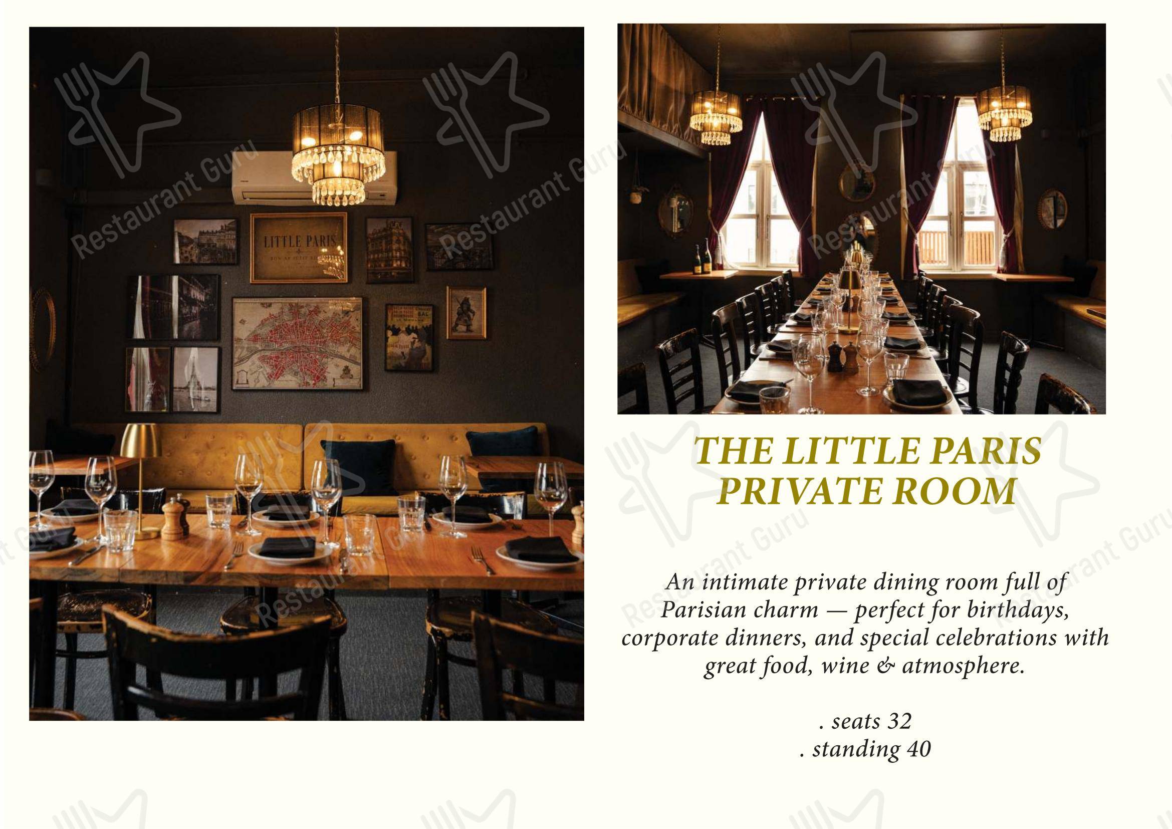 Bon Ap' Petit Bistro в Фицрое - At Home Catering Menu