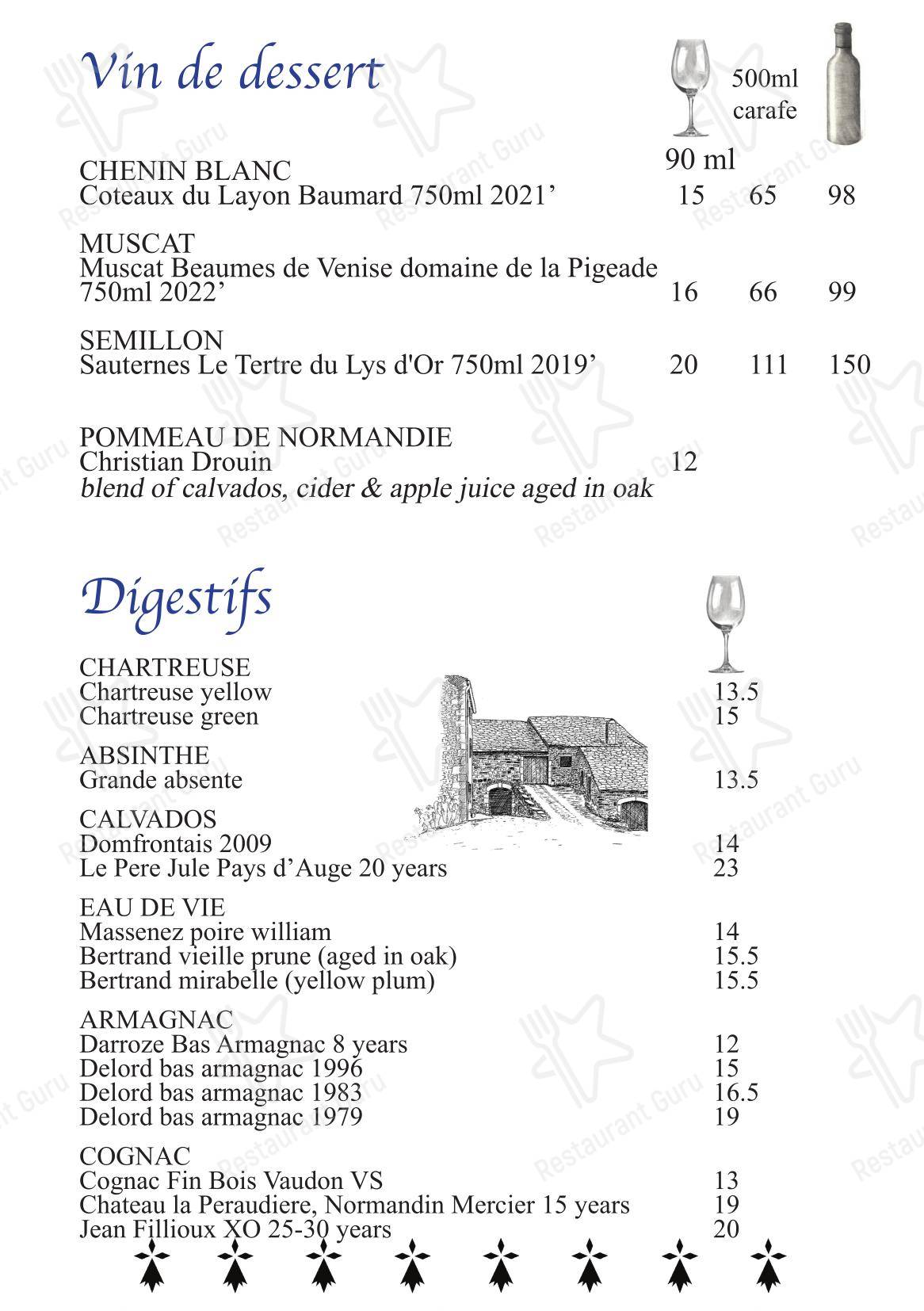 Меню паба и бара Bon Ap' Petit Bistro - Takeaway Menu