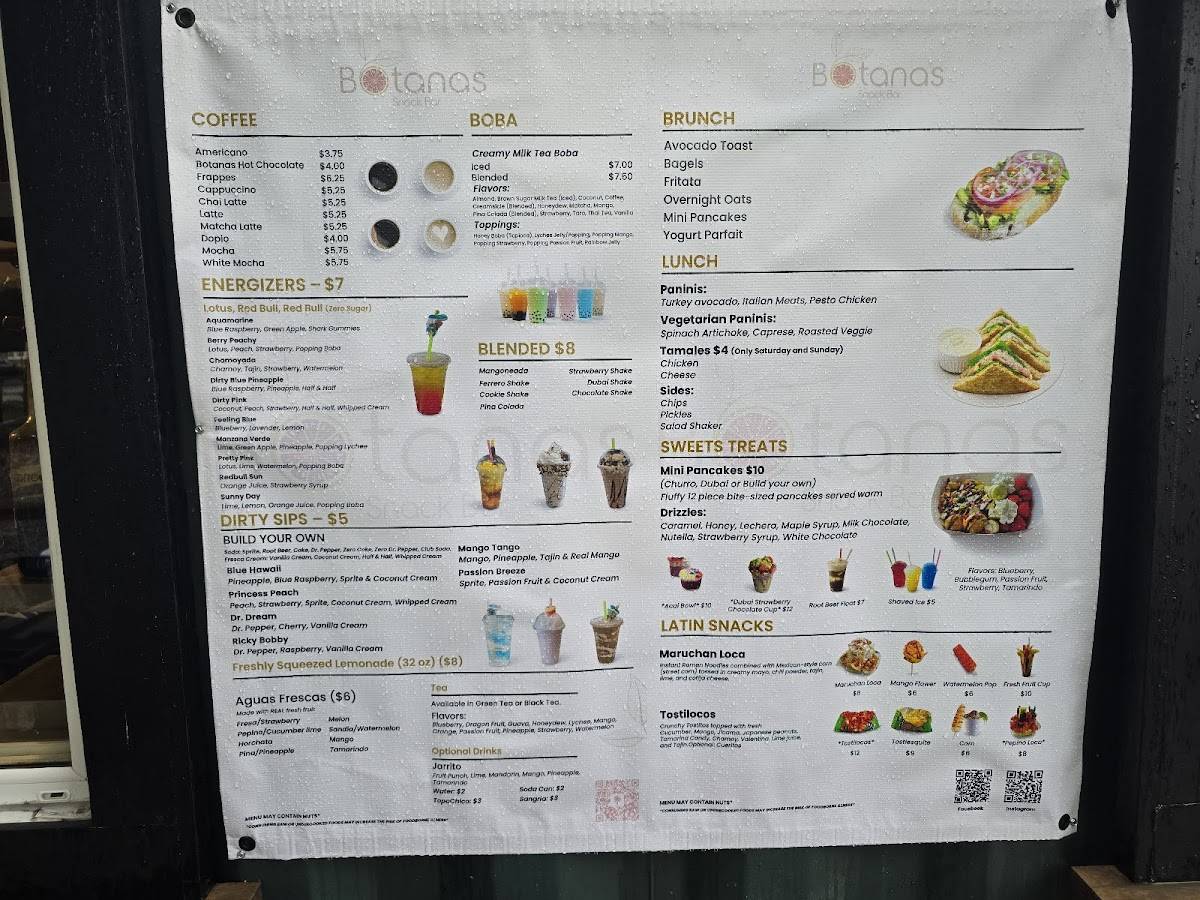 Botanas Snack Bar меню
