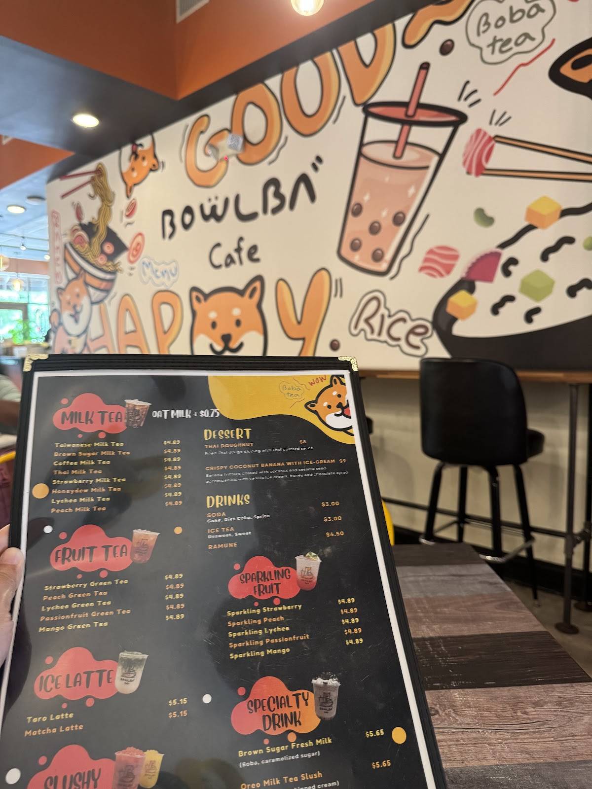 Bowlba Cafe меню