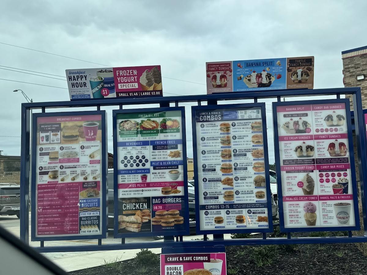 Braum's Ice Cream & Dairy Store меню