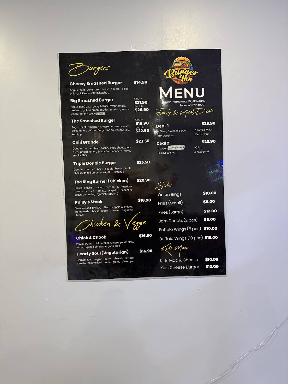 Burger Inn меню