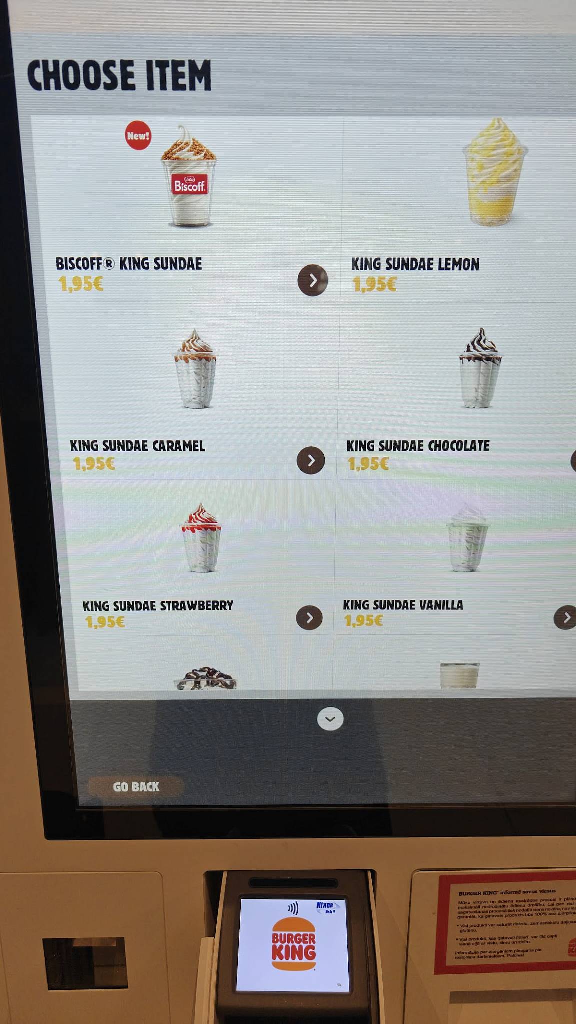 Burger King Audeju меню