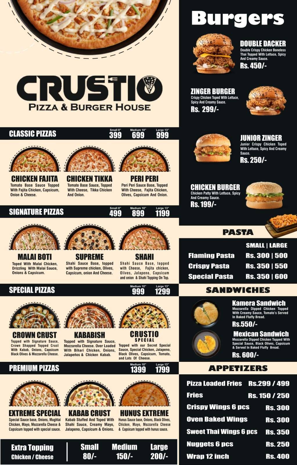 CRUSTIO меню