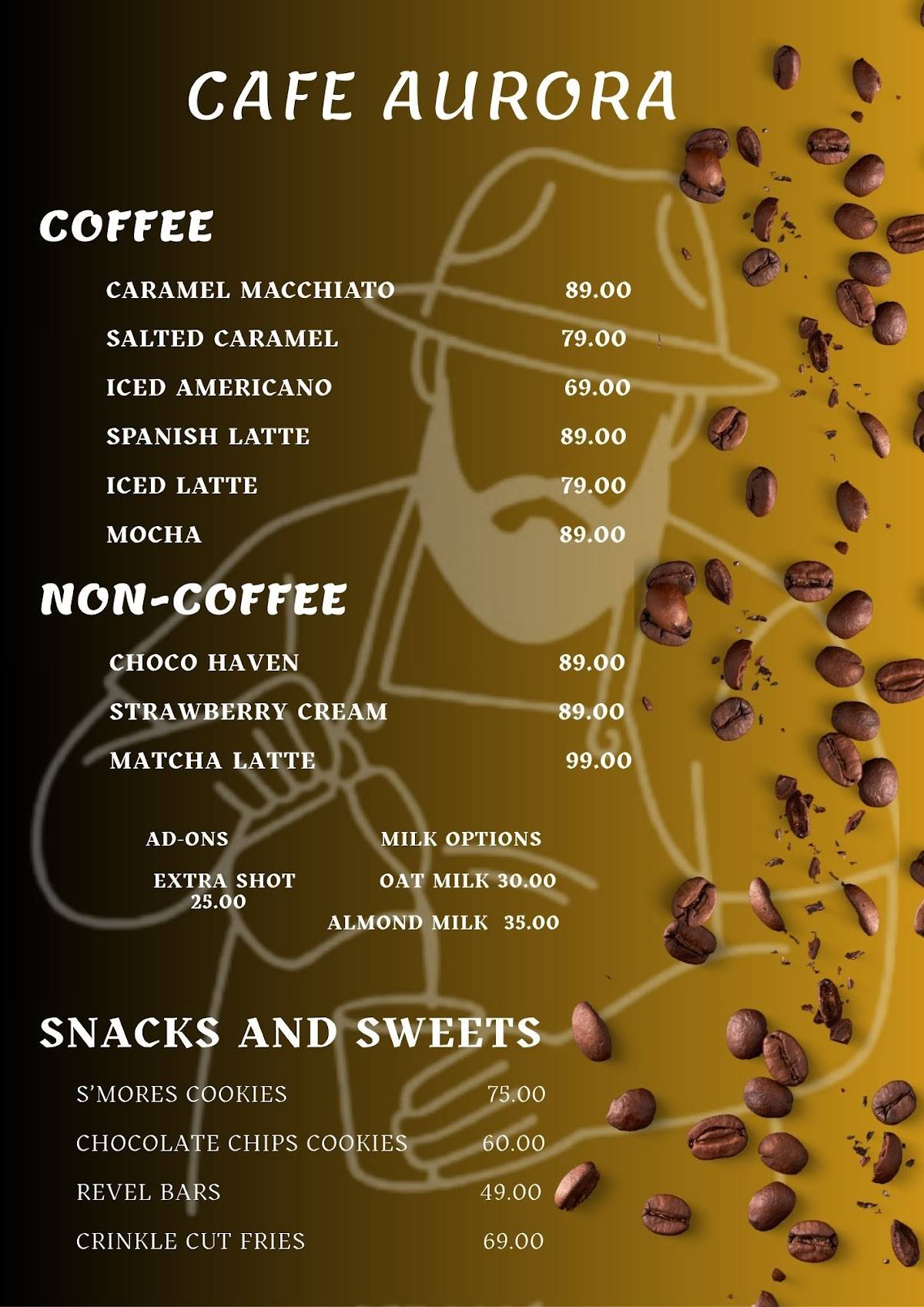 Cafe Aurora меню