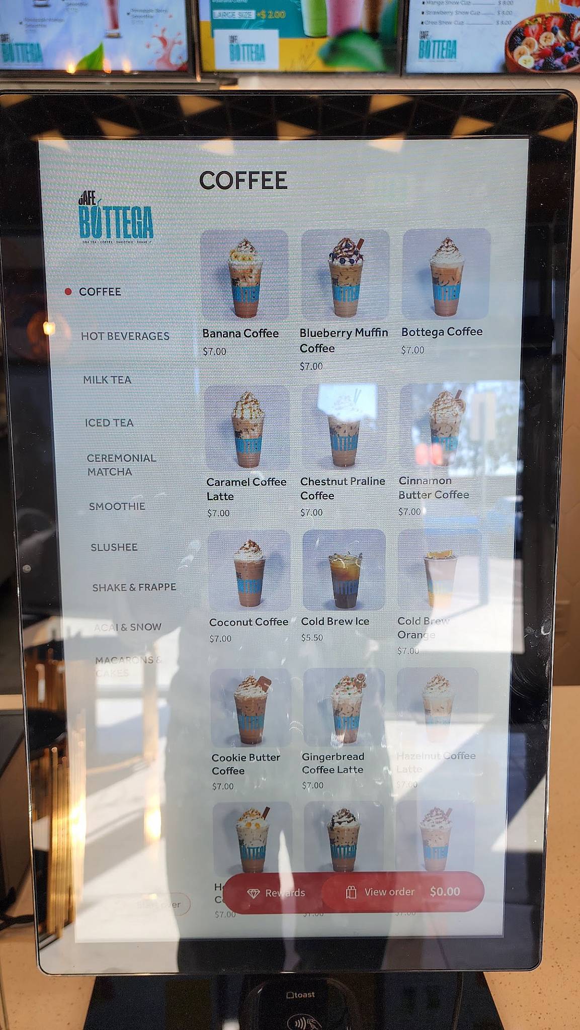 Cafe Bottega меню