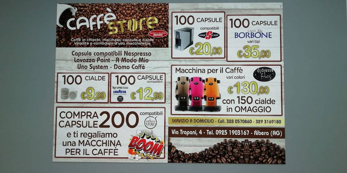 Caffè Store меню