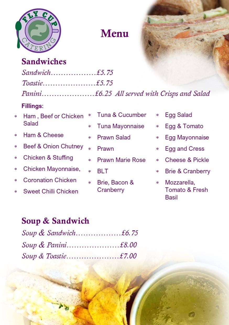 Fly Cup Catering, Inverurie меню
