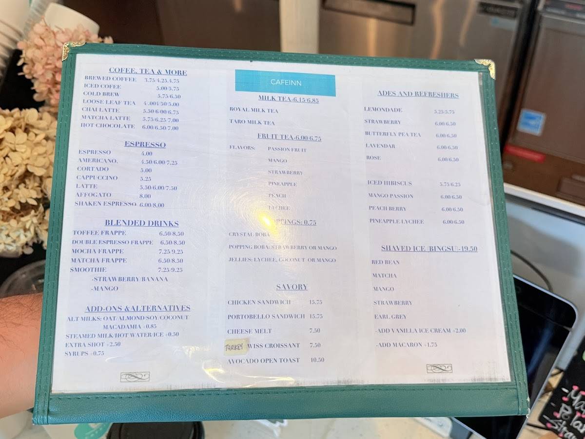 Cafe Inn меню