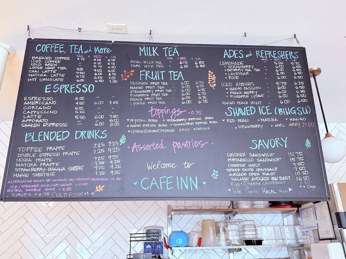 Cafe Inn меню