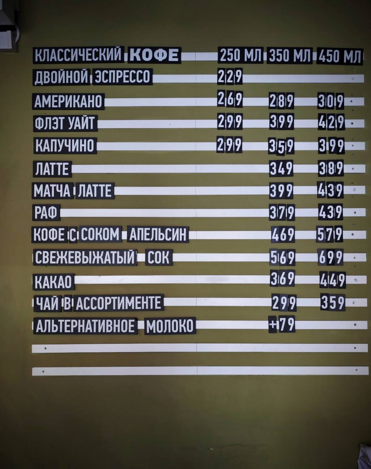 Кафетериус меню