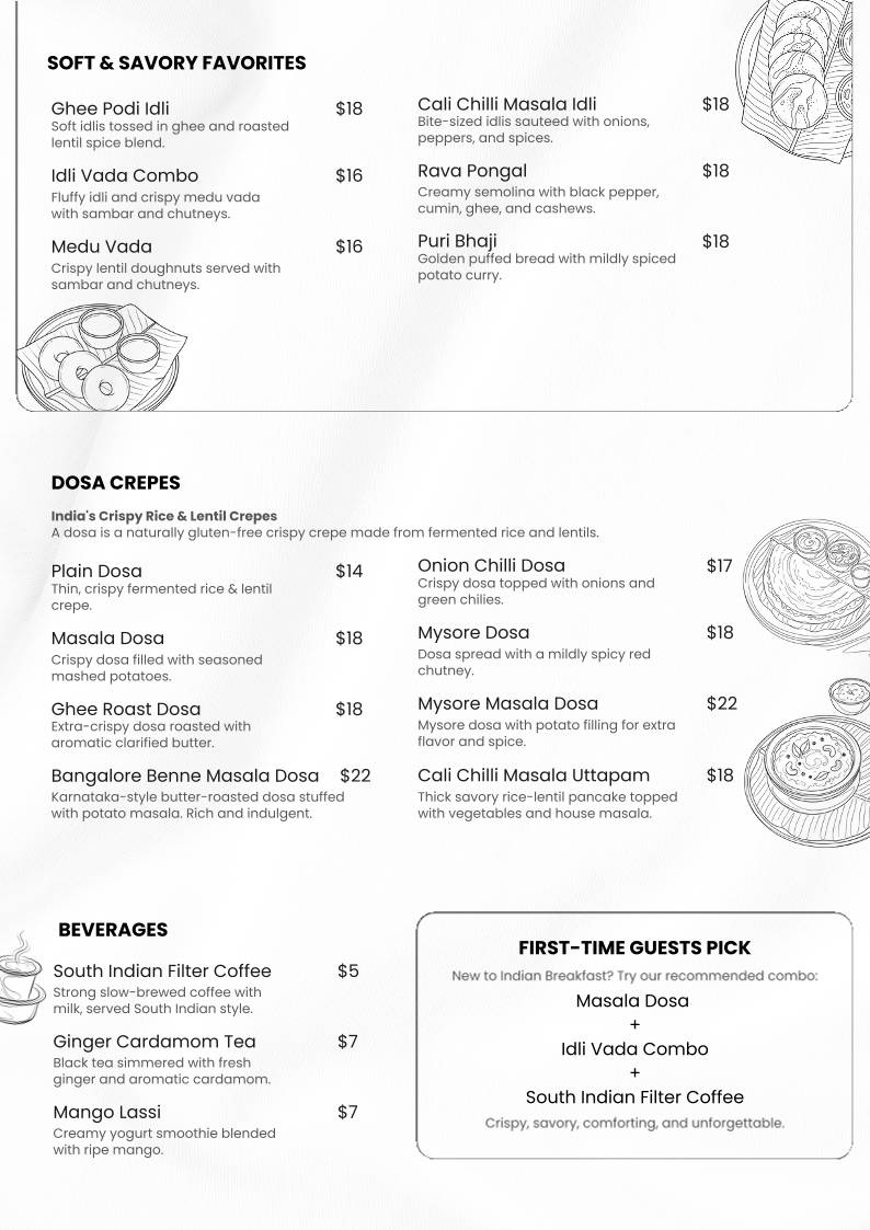 CaliChilli - Unauthentic Indian Restaurant меню