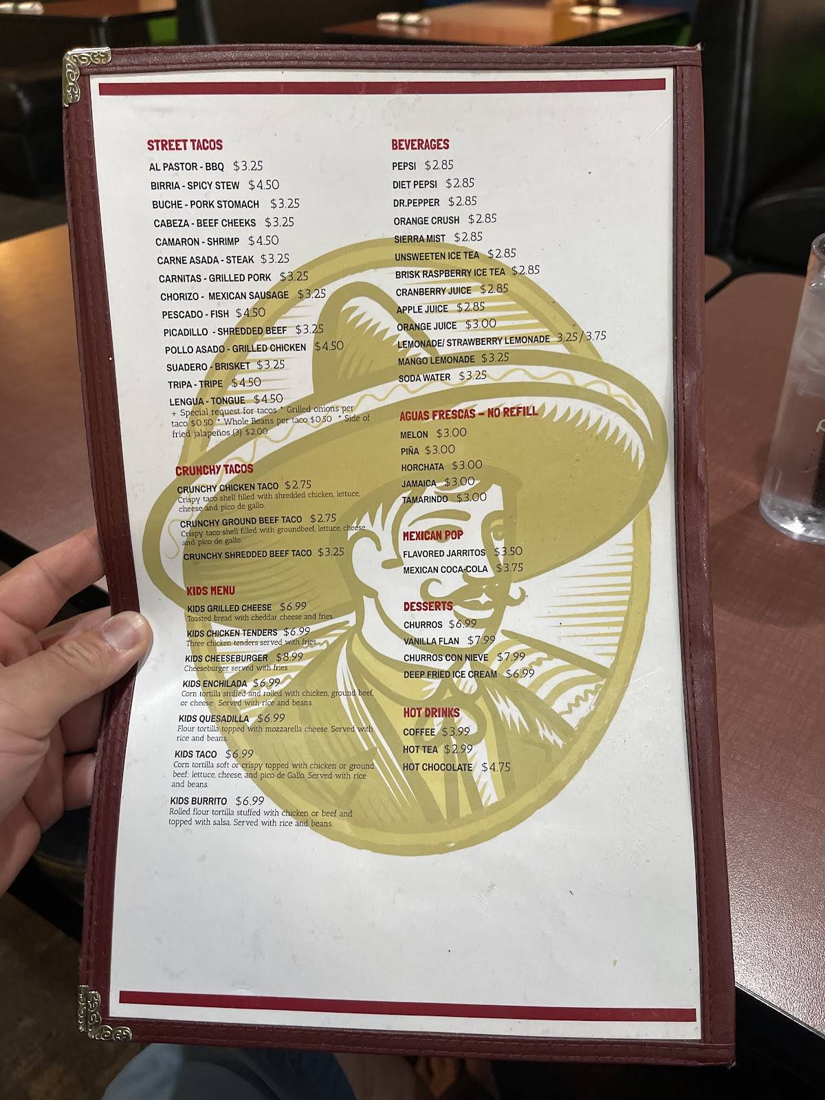 Casa Durango family Mexican Restaurant меню