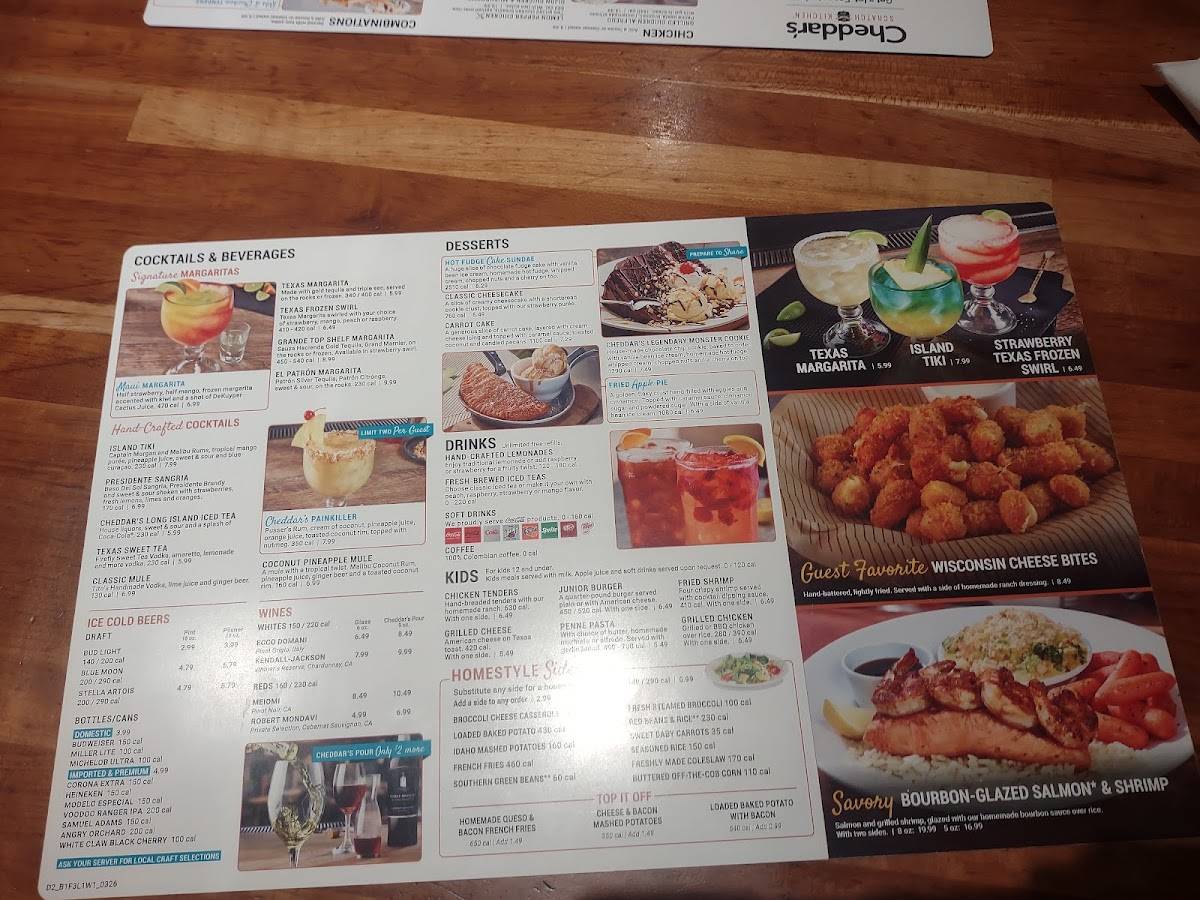 Cheddar's Scratch Kitchen меню