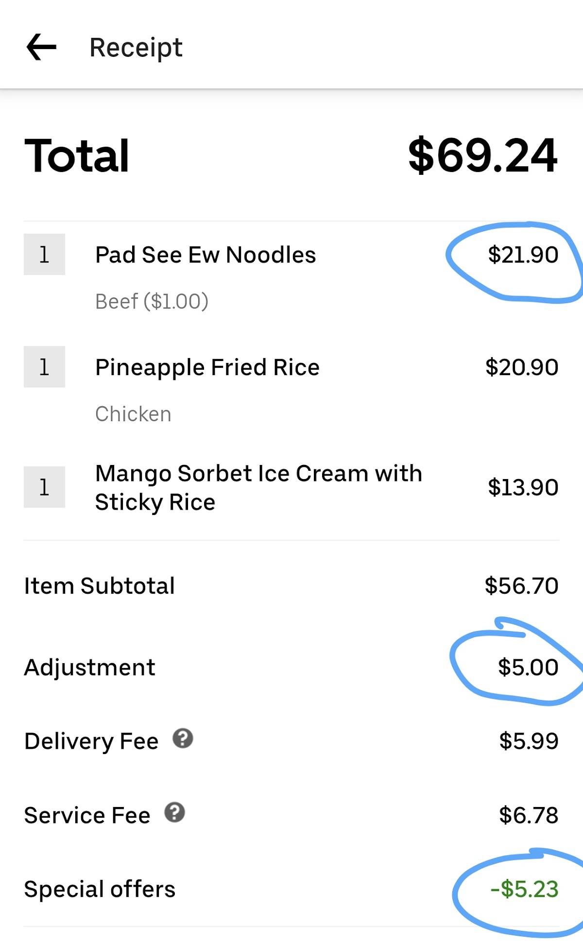 Chef's Thai Mitcham меню