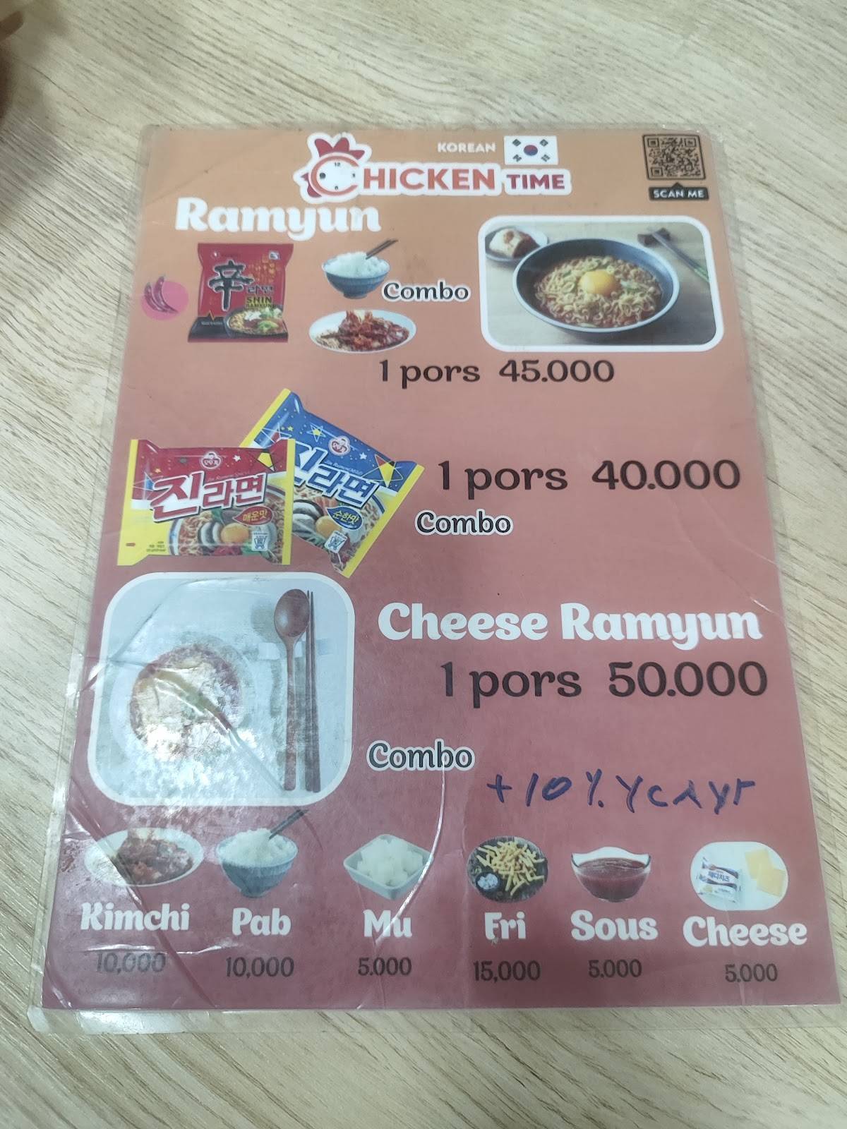 Chicken time меню