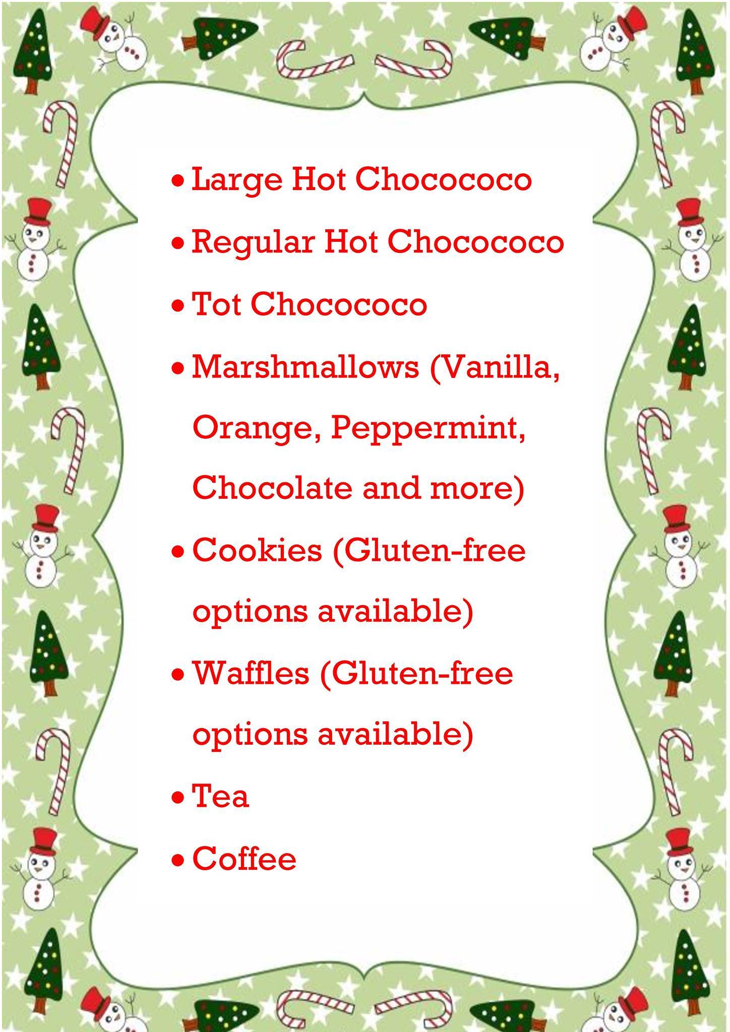 Chocococo меню