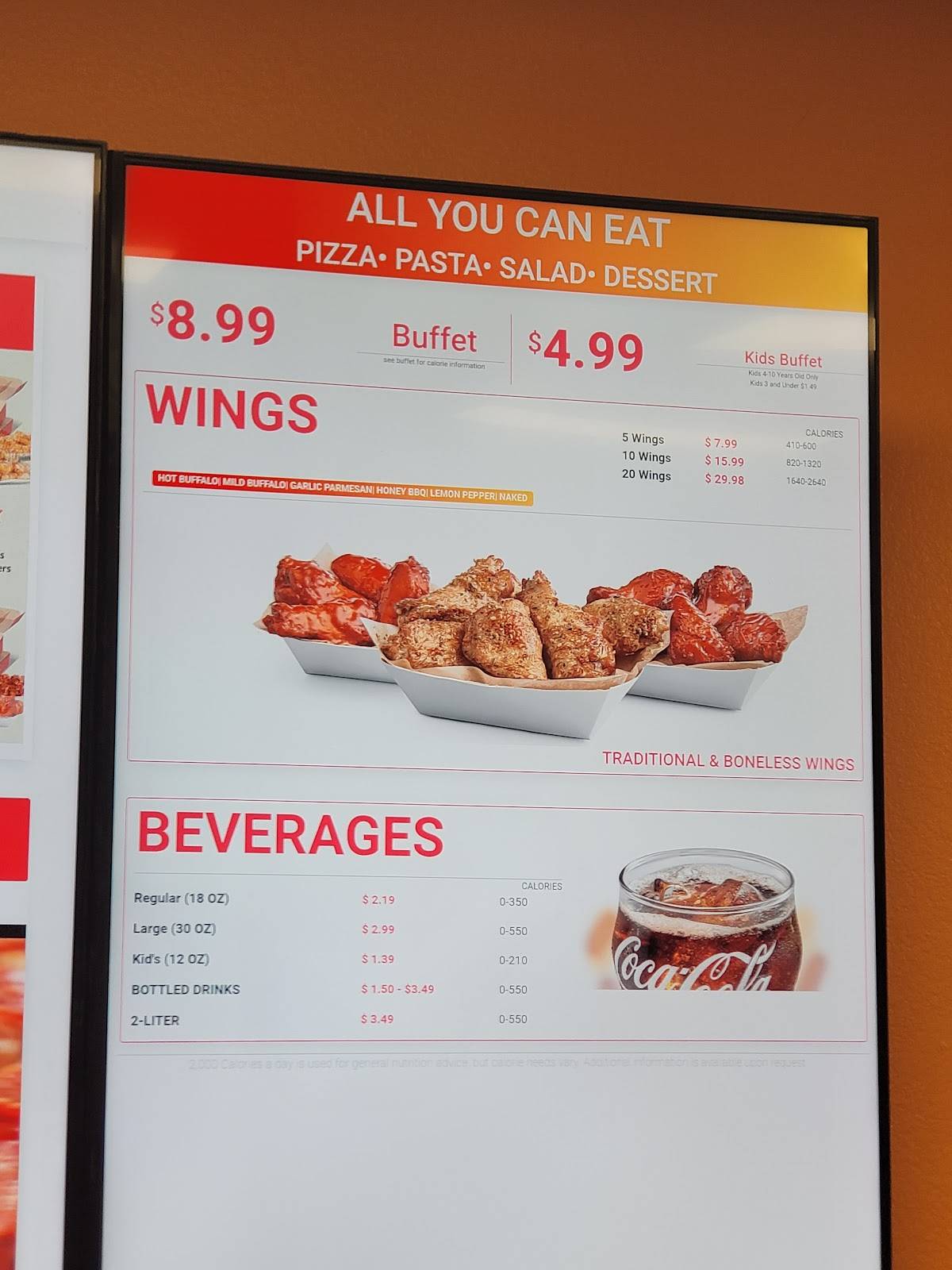 Cicis Pizza меню